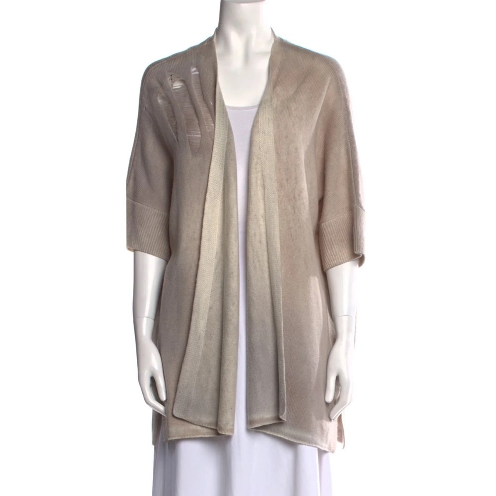 ✨ Raquel Allegra Distressed Cashmere Cardigan Sweater